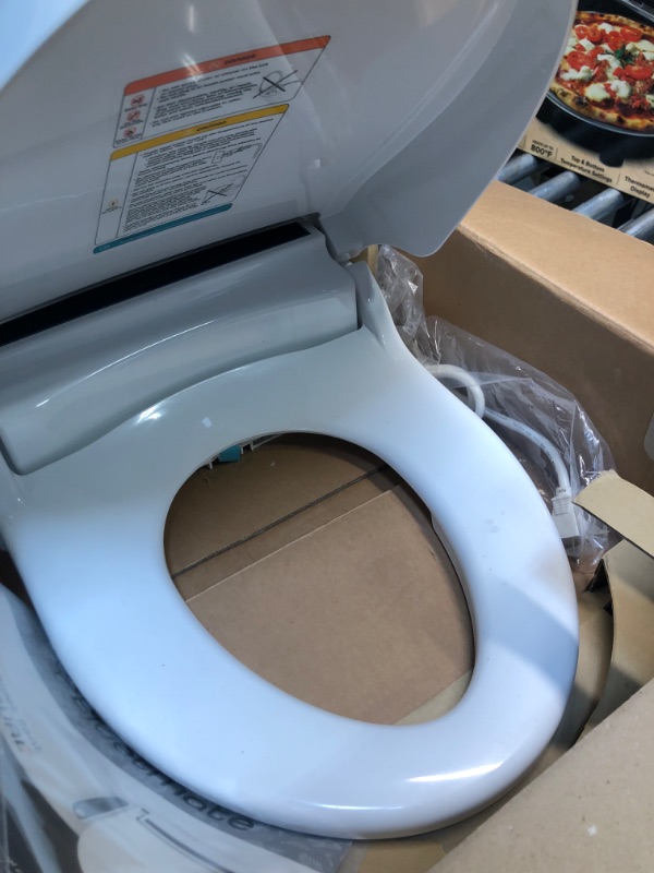 Photo 4 of **FOR PARTS** 2000 Series Electric Bidet Heated Smart Toilet Seat with Unlimited Heated Water, Side Control Panel, Deodorizer, and Warm Air Dryer - Adjustable and Self-Cleaning - Fits Elongated Toilets 2000 Series | Elongated | Side Panel