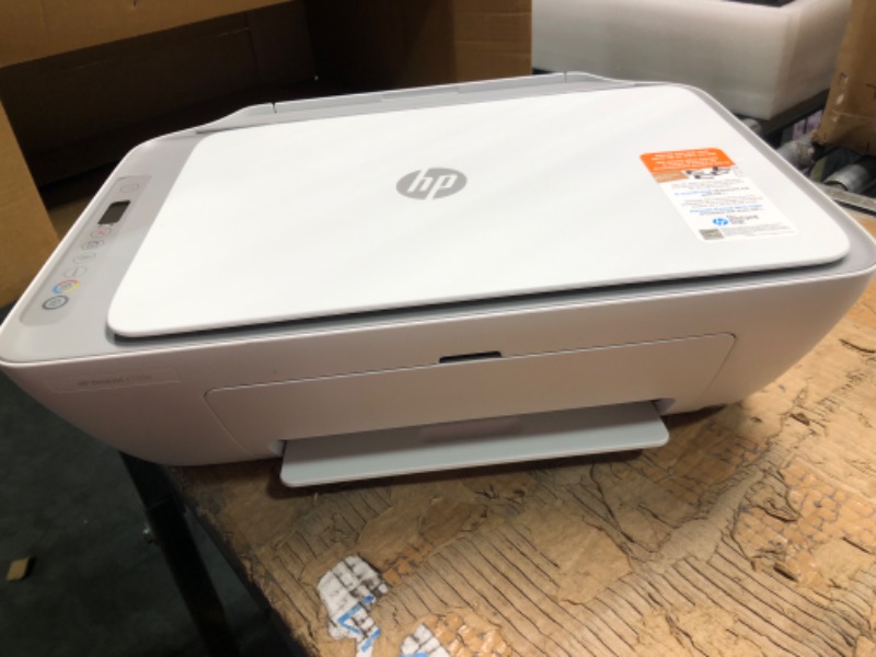 Photo 3 of HP DeskJet 2755e Wireless Color All-in-One Printer (26K67A), white