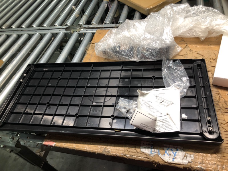 Photo 1 of HUANUO Keyboard Tray 27" Large Size, Keyboard Tray Under Desk with C Clamp, Computer Keyboard Stand Slide Pull Out, No Screw into Desk, for Home or Office