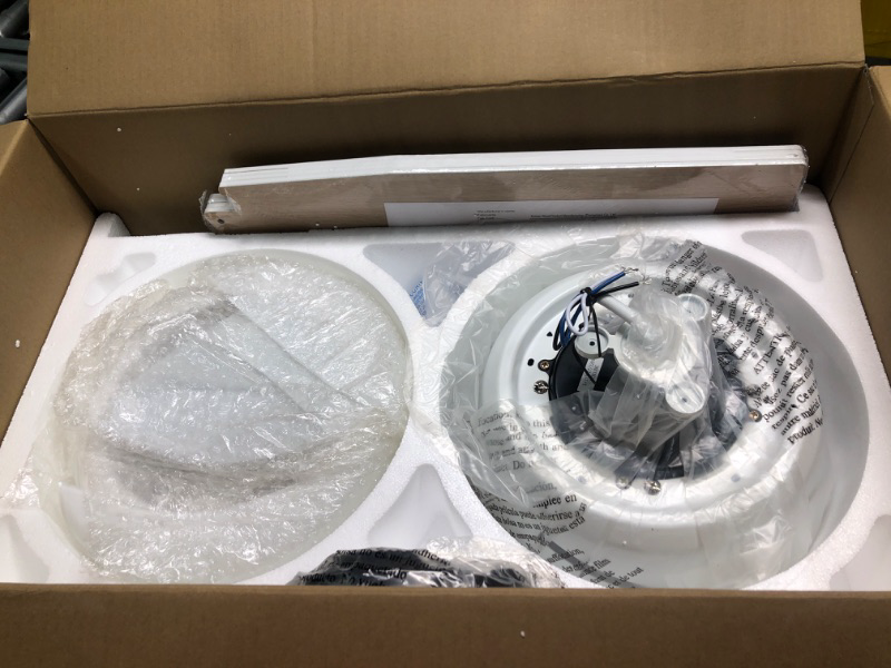 Photo 4 of ******GLASS COVERING NOT INCLUDED//MAIN FAN UNIT SOLD AS PARTS******
Hunter Fan Dempsey Low Profile Indoor Ceiling Fan with LED Light and Remote Control, Metal, Fresh White, 44 Inch