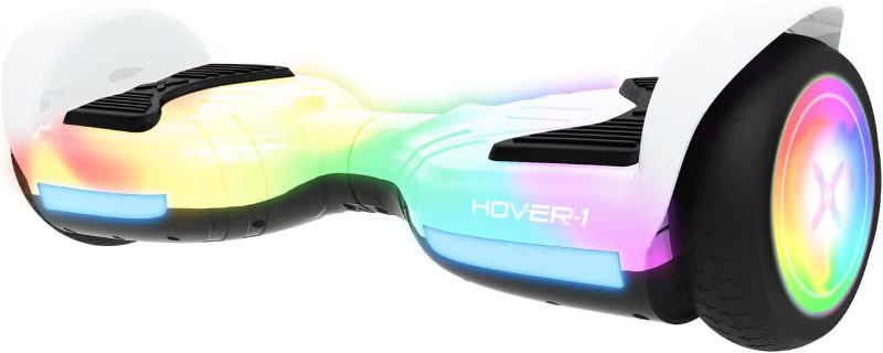 Photo 1 of Hover-1 Rocket Electric Self-Balancing Hoverboard with 6.5” LED Light-Up Wheels, Dual 160W Motors, 7 mph Max Speed, and 3 Miles Max Range