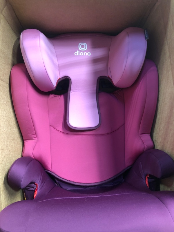 Photo 4 of Diono Cambria 2 XL 2022, Dual Latch Connectors, 2-in-1 Belt Positioning Booster Seat, High-Back to Backless Booster with Space and Room to Grow, 8 Years 1 Booster Seat, Pink NEW! Pink