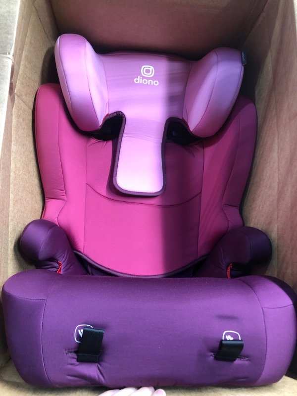 Photo 3 of Diono Cambria 2 XL 2022, Dual Latch Connectors, 2-in-1 Belt Positioning Booster Seat, High-Back to Backless Booster with Space and Room to Grow, 8 Years 1 Booster Seat, Pink NEW! Pink