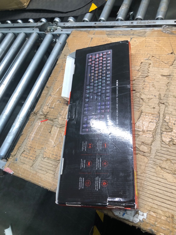 Photo 1 of ABKO K515 RGB Gaming Quick Swap Switch Mechanical Keyboard (English/Korean Keycaps) (Black, Blue Switch)