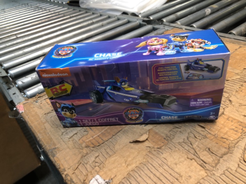 Photo 2 of Paw Patrol: The Mighty Movie, Remote Control Car with Molded Mighty Pups Chase, Kids Toys for Boys & Girls 3+