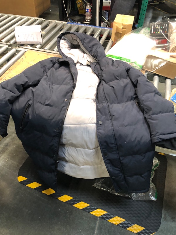 DKNY Men's Arctic Cloth Hooded Extra Long Parka Jacket Medium Navy for ...