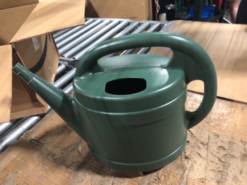 Photo 1 of 2 Gallon Plant Watering Can - Large Plastic Garden Water Pot for Indoor Outdoor Plants Flowers by The HC Companies Green