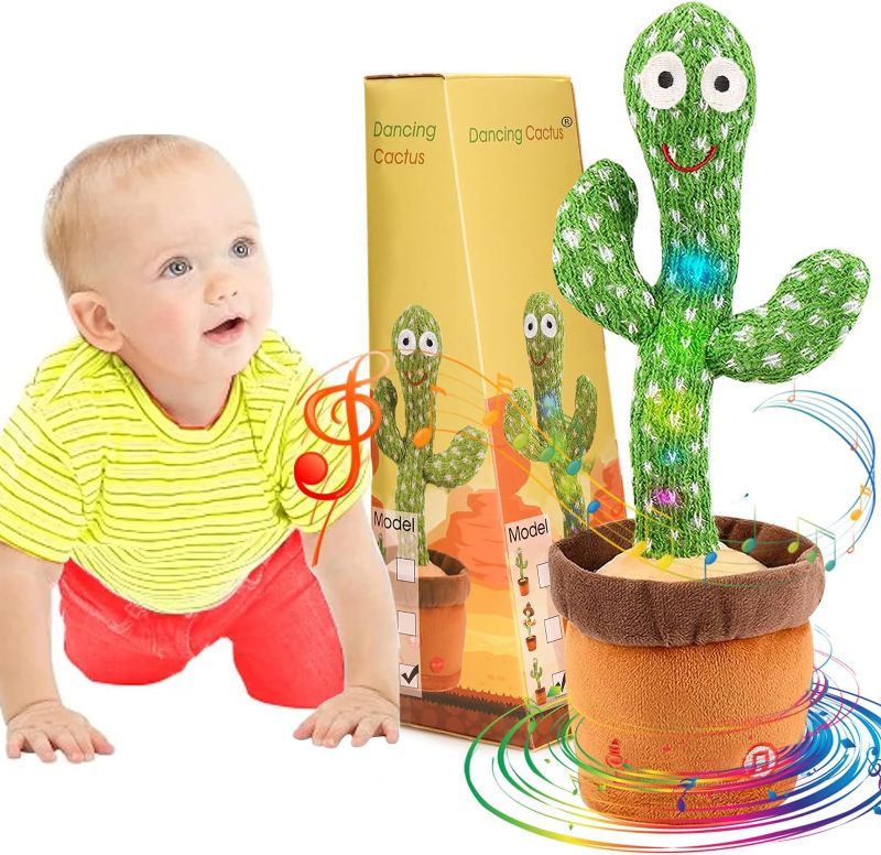 Photo 1 of Emoin Dancing Cactus Baby Toys 6 to 12 Months, Talking Cactus Toys Repeats What You Say Baby Boy Toys, Dancing Cactus Mimicking Toy with LED English Sing Talking Musical Toys