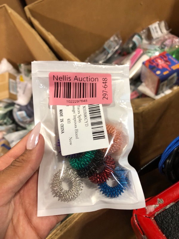 Photo 1 of ASTER 8 Pieces Spiky Sensory Finger Rings Acupressure Ring Set Great Spikey Fidget Ring for Silent Stress Reducer and Massager Improves Blood Circulation