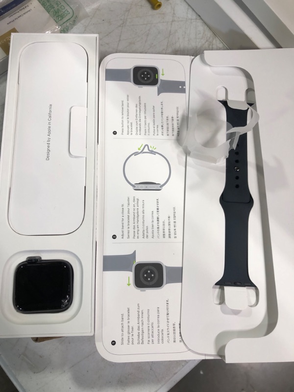 Photo 2 of Apple Watch SE 2nd Generation (GPS) 40mm Midnight Aluminum Case with Midnight Sport Band - S/M