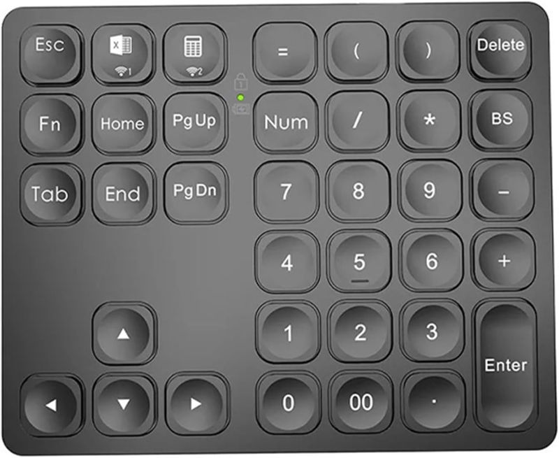 Photo 1 of  Compact Bluetooth-Compatible Numeric Keypad for Office Comfortable Typing Experience Long Lasting Life Office Accessory
