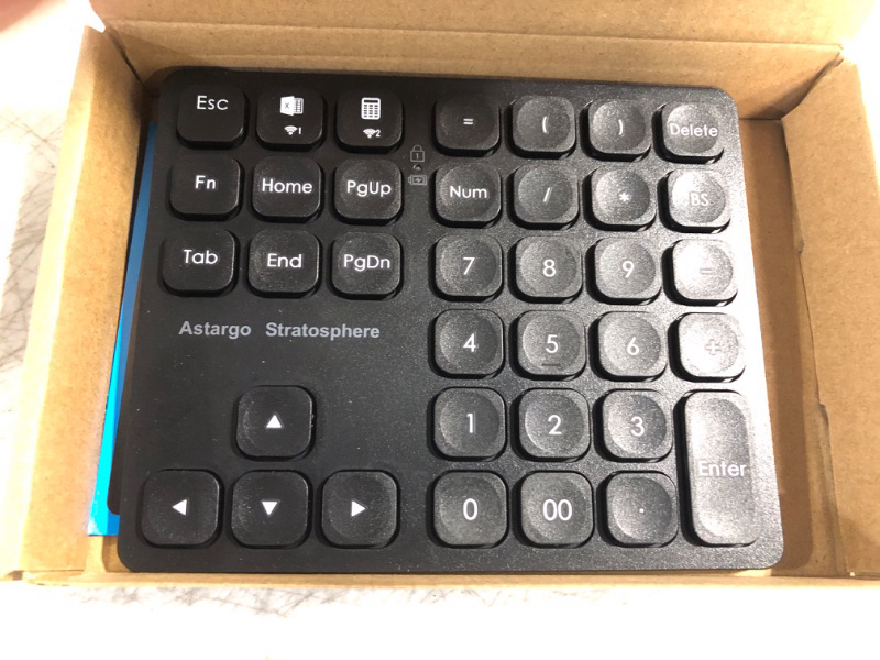 Photo 3 of  Compact Bluetooth-Compatible Numeric Keypad for Office Comfortable Typing Experience Long Lasting Life Office Accessory
