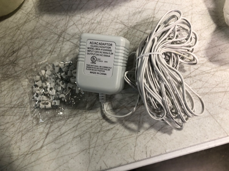 Photo 1 of 24 Volt Transformer, C Wire Power Adapter Compatible with Wyze Video Doorbell, 24VAC 500mA Transformer UL Certified with 16.4 Feet Cable Supply Power with Wyze HD Chime