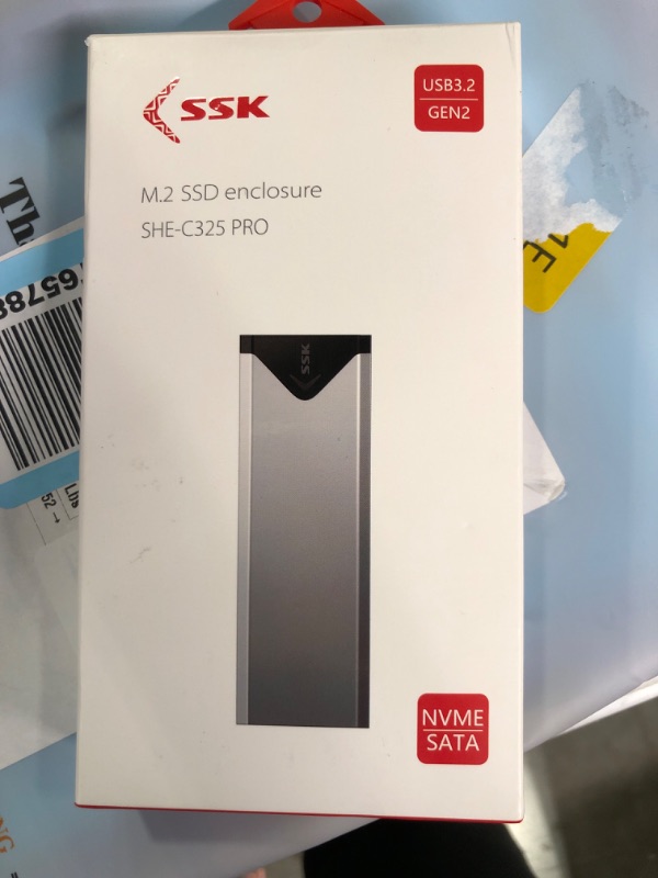 Photo 1 of 
SSK Aluminum M.2 NVME SATA SSD Enclosure Adapter, USB 3.2 Gen 2 (10 Gbps) to NVME PCI-E SATA M-Key/(B+M) Key Solid State Drive External Enclosure Support...