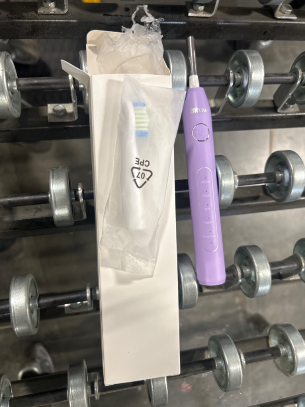 Photo 1 of Bitvae R1 Rotating Electric Toothbrush with 8 Brush Heads for Adults and Kids, 60-Day Battery Life, 5 Modes Rechargeable Power Toothbrush with 2-Minute Smart Timer, "purple"