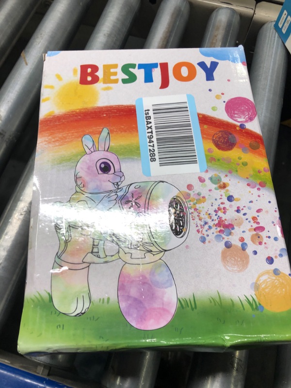 Photo 1 of Easter Basket Stuffers for Toddlers 1-3 - Easter Gifts Bunny Bubble Gun for Girls, Pink Automatic Bubble Machine for Kids Ages 4-8, Outdoor Easter Toys Bubble Blower Makers Pinkpurple