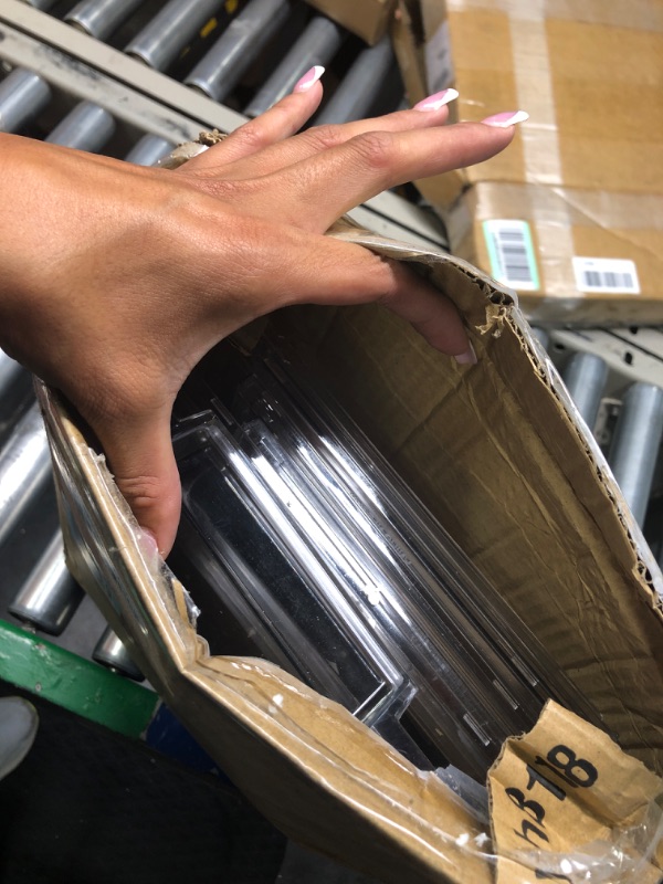 Photo 1 of Storage Drawer Stackable Organizer Transparent Plastic Storage Bin Desktop Muti-functional Makeup Shoe Clear Cube Container Unit for Home Bathroom Closet Kitchen Undersink 14.2’’×10.6’’×8.6’’