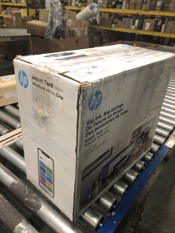 Photo 3 of HP Smart -Tank 6001 Wireless All-in-One Cartridge-free Ink Printer, up to 2 years of ink included, mobile print, scan, copy (2H0B9A) ***USED***CAN BE USED FOR PARTS*** 