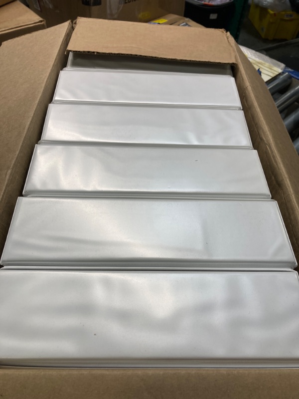 Photo 1 of 3 Ring Binder, Professional Angle D Ring Binder 3 Inch, Presentation Folder for Standard Pages 8.5 x 11 with Pockets, Crystal Clear View White Binder (12 Pack) 3 Inch (12 Pack) White