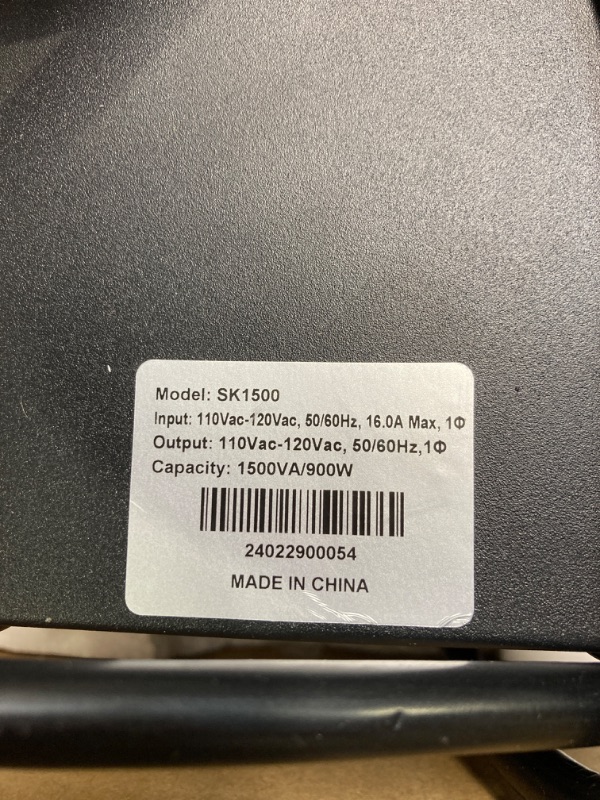 Photo 4 of 1500VA UPS Battery Backup 900W Intelligent LCD Battery Backup and Surge Protector,Uninterruptible Power Supply,Battery Backup for Computer SK1500 2.0