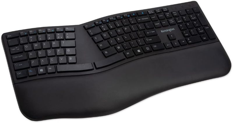 Photo 1 of Kensington Pro Fit Ergonomic Wireless Keyboard, Bluetooth - Black (K75401US)