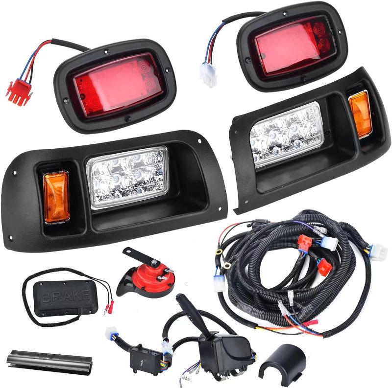 Photo 1 of LED Headlight Tail Light Kit Compatible with Club Car DS Golf Carts 1993-UP 12V Street Legal Light Kit with Turn Signal Wire Harness Compatible with Club Car DS for Gas and Electric ***SIMILAR ITEM***