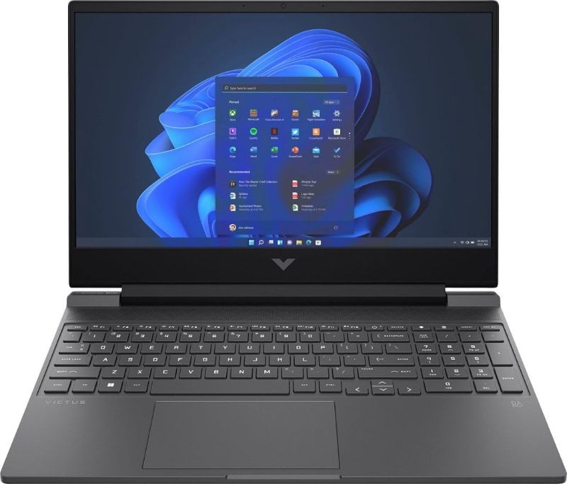 Photo 1 of HP Newest Victus 15.6" FHD 144Hz Gaming Laptop, AMD Ryzen 5 7535HS, 32GB DDR5 RAM, 1TB NVMe SSD, NVIDIA GeForce RTX 2050, Backlit Keyboard, WiFi 6, RJ-45, HDMI, Windows 11