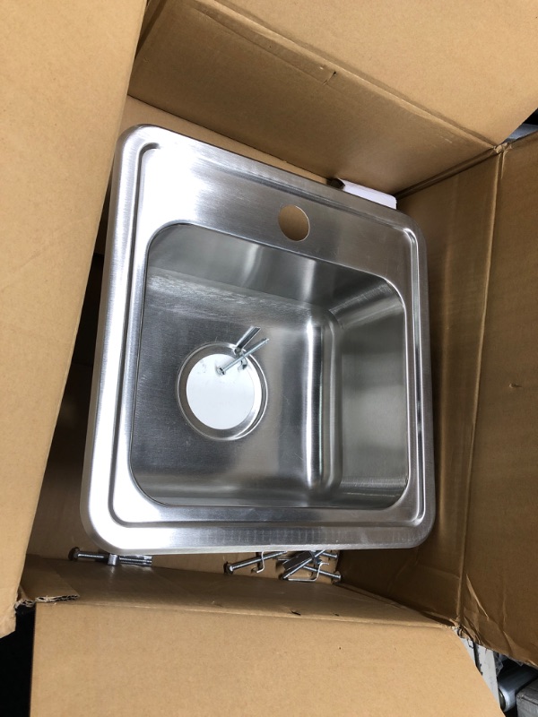 Photo 1 of Wells Stainless Steel Single Bowl Topmount Kitchen Sink 1515-6 15" Sink Only
