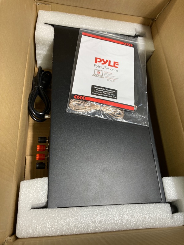 Photo 1 of 2-Channel Bluetooth Power Amplifier - Pyle & StarTech.com 8 Outlet Horizontal 1U Rack Mount PDU Power Strip- 120V/15A - w/ 6ft Power Cord (RKPW081915) 2000W Pro Power Amplifier + PDU Power Strip