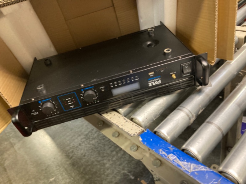 Photo 1 of 2-Channel Bluetooth Power Amplifier - Pyle & StarTech.com 8 Outlet Horizontal 1U Rack Mount PDU Power Strip- 120V/15A - w/ 6ft Power Cord (RKPW081915) 2000W Pro Power Amplifier + PDU Power Strip