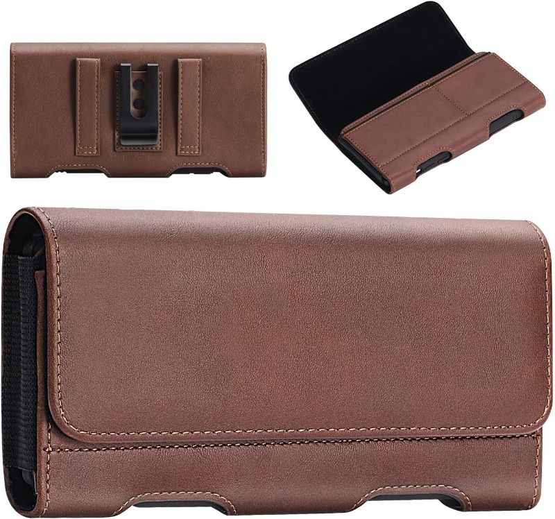 Photo 1 of BECPLT Galaxy S24 Ultra S24+ S23 Ultra Note 20 Ultra 5G Note 10+ Plus 5G Holster Leather Carrying Cell Phone Holder Belt Clip Holster Case Pouch for Samsung Galaxy S22 Ultra S20 Ultra 5G Note 9 Brown