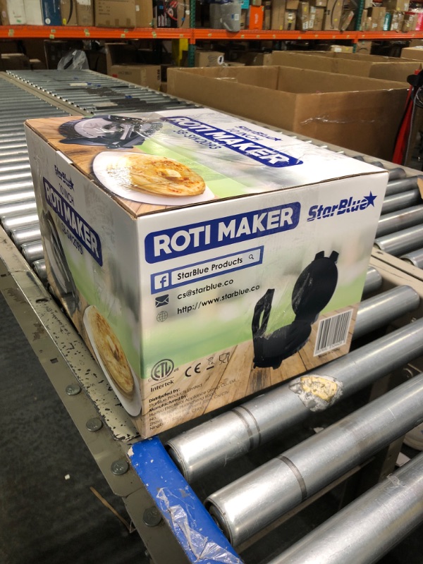 Photo 1 of 10inch Roti Maker by StarBlue with FREE Roti Warmer - The automatic Stainless Steel Non-Stick Electric machine to make Indian style Chapati, Tortilla, Roti AC 110V 50/60Hz 1200W SB-SW2093
