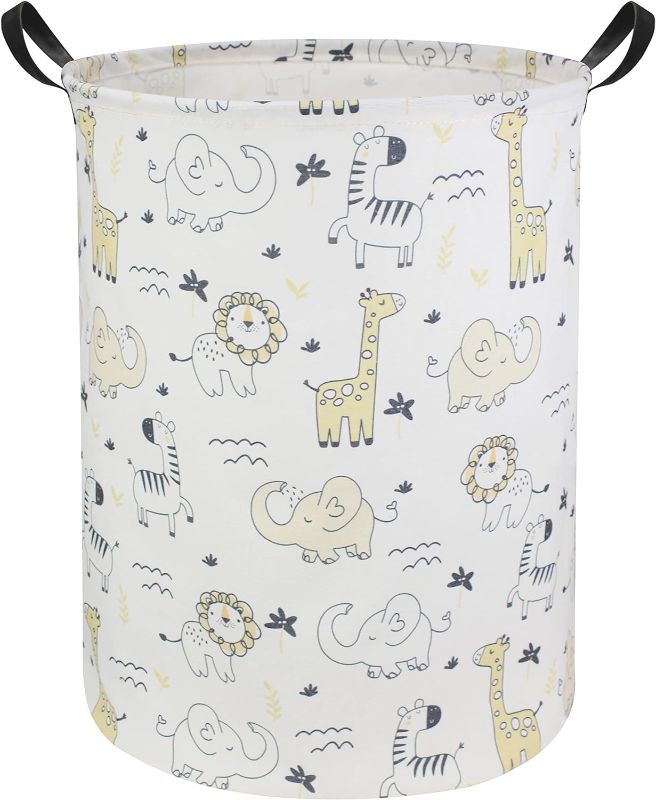 Photo 1 of HIYAGON Baby Laundry Hamper Basket Baby Hamper for Nursery Boy and Girl Cute Kids Toys Storage Bin Organizer Animal Room Decor(Animals)