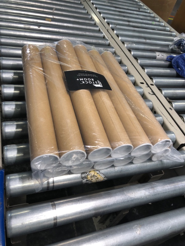 Photo 1 of Long Cardboard Poster Tubes for Shipping Blueprints, Artwork (15 x 2 in, 12 Pack) 2x15 IN