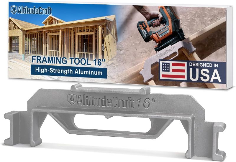 Photo 1 of ** SIMILAR TO ITEM IN COVER PHOTO** AltitudeCraft Framing Tools - 16? Framing Stud Layout Tool, Stud Framing Jig for 16 Inch On-Center Precision Wall Stud Framing Measurement (1-Piece) 16 Inch 1-Piece