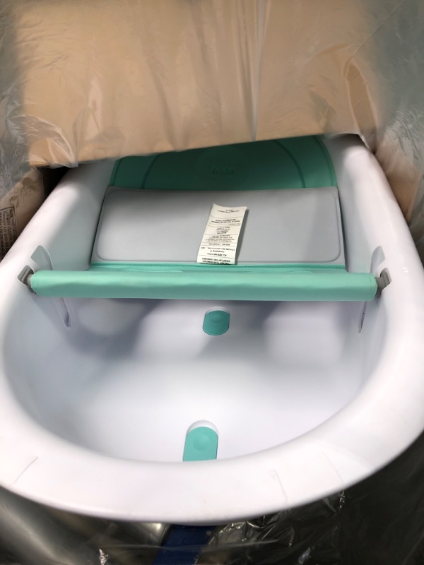 Photo 2 of 4-in-1 Grow-with-Me Bath Tub by Frida Baby Transforms Infant Bathtub to Toddler Bath Seat with Backrest for Assisted Sitting in Tub