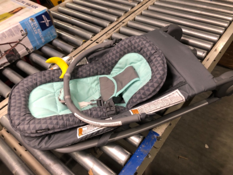 Photo 2 of Summer 2-in-1 Bouncer & Rocker Duo (Gray and Teal) Convenient and Portable Rocker and Bouncer for Babies Includes Soft Toys and Soothing Vibrations