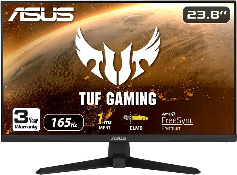 Photo 1 of ASUS 23.8” 1080P 165Hz 1ms Gaming Monitor with FreeSync - TUF Gaming VG247Q1A
