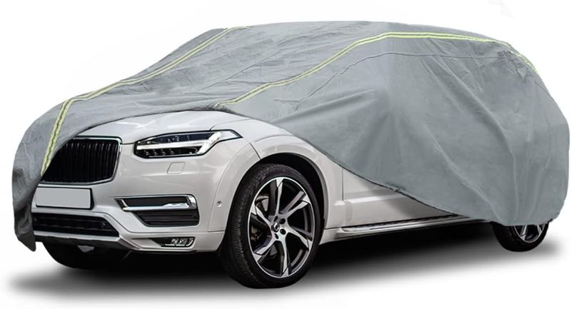 Photo 1 of COVINTON Car Cover Fits for SUV 188"-200" Waterproof All Weather Hail Thickened Full Exterior Car Cover for Automobiles UV Protection & Windproof Vehicle Cover with Windbreak & Anti-theft Rope, SUV-XL