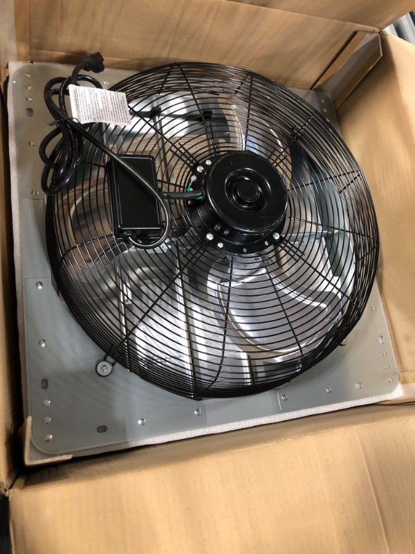 Photo 3 of KEN BROWN 20 Inch Shutter Exhaust Fan With 1.65 Meters Power Cord Wall Mounted, High Speed 3500CFM, Vent Fan For Garages And Shops, Greenhouse,Attic Ventilation 20 Inch Fan Wtih Power Cord