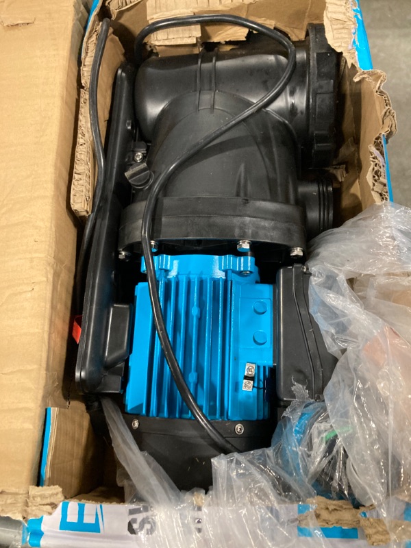 Photo 3 of **FOR PARTS**BOMGIE 3 HP Pool Pump with Timer,7860GPH Above Ground Pool Pump Timer 115V, Inground Pool Pumps High Speed Flow, Self Primming Swimming Pool Pump with Filter Basket
