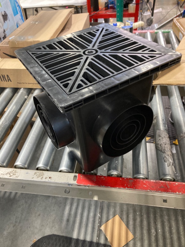 Photo 1 of 12"×12" Catch Basin Drainage Kit with Strainer Fit with 4 Different Size Pipes, Catch Basin for Drainage Adapter
