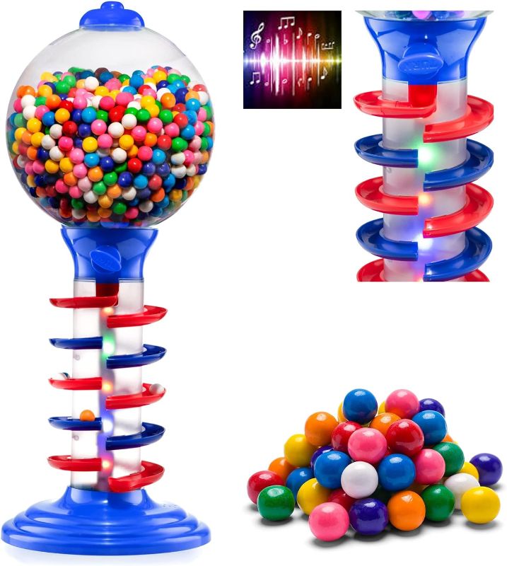 Photo 1 of Big Light and Sound Spiral Gumball Bank - 21" - Gumballs Included - Kids Twirling Style Candy Dispenser - Birthday Parties, Novelties, Party Favors and Supplies
