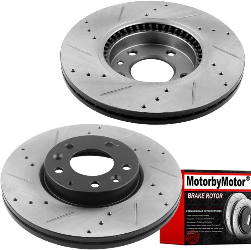 Photo 1 of ** just one, may be same size**
299mm Front Drilled & Slotted Rotors Replacement for Ford Fusion, Mazda 6, Mercury Milan, Lincoln MKZ Zephyr Disc Brake Rotors