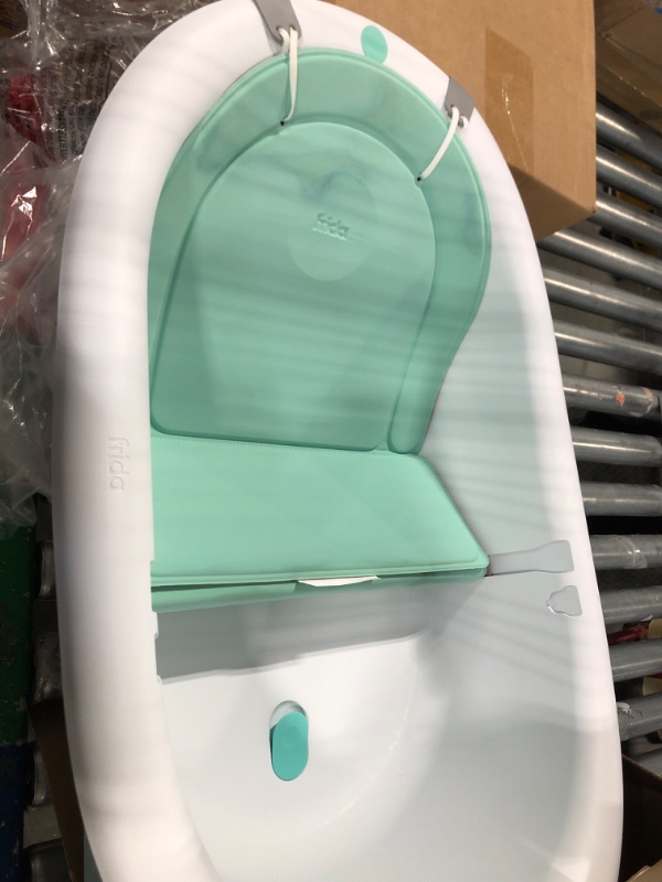 Photo 2 of 4-in-1 Grow-with-Me Bath Tub by Frida Baby Transforms Infant Bathtub to Toddler Bath Seat with Backrest for Assisted Sitting in Tub