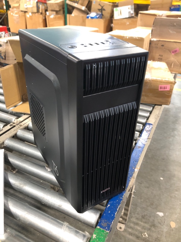 Photo 1 of Zalman T6 ATX Mid Tower Computer PC Case, Pre-Installed 120mm Fan, 5.25 ODD, USB 3.0, Patterned Mesh Design, mATX ITX for Gaming Workstation, Black