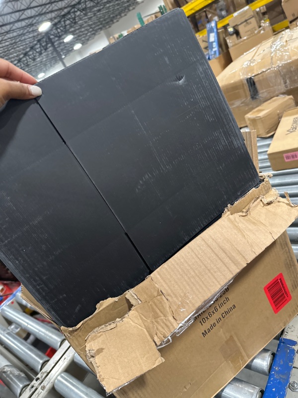 Photo 3 of 10x6x6 Shipping boxes 25 Pack, Small Shipping Boxes for Small Business, Waterproof Plastic Black Cardboard Boxes for Mailing, Packaging, Gift, Easy Assembly 10x6x6 Inches 25 Pack(Black)