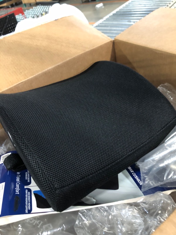 Photo 2 of SAMSONITE - [OUR MOST COMFORTABLE] Lumbar Support Pillow For Office Chair and Car Seat, Perfectly Balanced Memory Foam , Versatile Use Lower Back Cushion, [NEVER FLATTENS] Black Mesh Lumbar Support