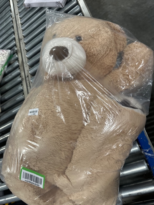 Photo 1 of DOLDOA Big Teddy Bear Stuffed Animals with Footprints Plush Toy for Girlfriend  (Brown)