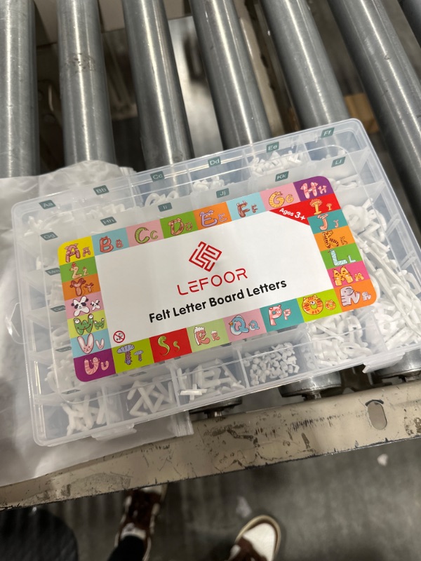 Photo 1 of Letter Board Letters Only,504 PRE-Cut Characters (1 Inch,White) with Sorting Tray,Felt Board Letters 1 Inch Plus